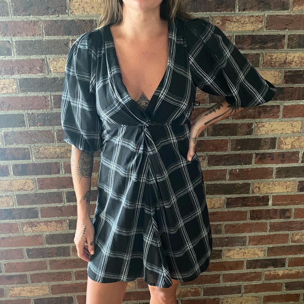 Free People Plaid Dress